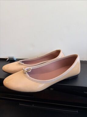 Bloomingdale's Nude Patent Ballet Flats with Knot
